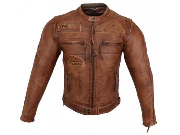 Leder Jacke Motorrad Jacke Biker Jacke Highway 11 Braun