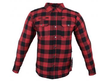 Flanell-Holzfäller Hemd Motorrad Hemd KEV ARAMID Shirt Lumber Biker Hemd Rot