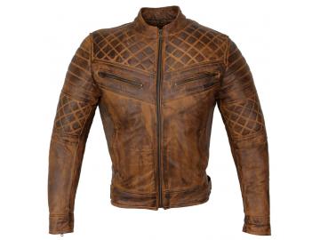 Leder Jacke Motorrad Jacke Biker Jacke Vancouver Braun