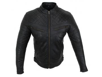 Lederjacke Motorrad Jacke Biker Jacke Vancouver Schwarz