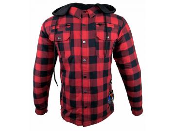 Flanell-Holzfäller Hemd Motorrad Hemd KEV ARAMID Shirt Lumber Biker Hemd Rot