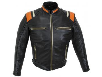 Motorrad Custom Leder Jacke Biker Jacke Galway Schwarz