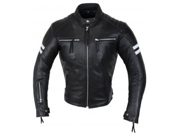 Leder Jacke Motorrad Jacke Biker Jacke Freizeit Retro Schwarz