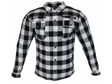 Flanell-Holzfäller Hemd Motorrad Hemd KEV ARAMID Shirt Lumber Biker Hemd Weiß