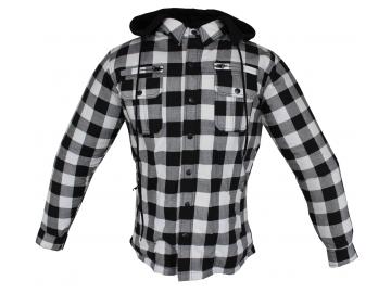 Flanell-Holzfäller Hemd Motorrad Hemd KEV ARAMID Shirt Lumber Biker Hemd Weiß