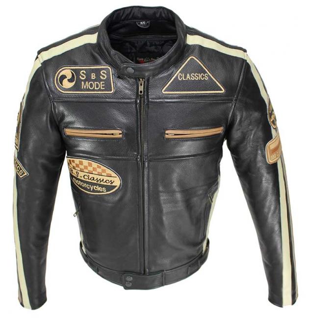 Lederjacke Motorrad Jacke Biker Jacke Highway 11 Schwarz