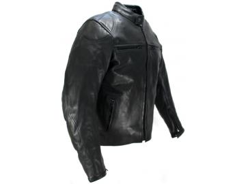 Rindleder Jacke Motorrad Jacke Lederjacke Biker Jacke Alaska  Schwarz