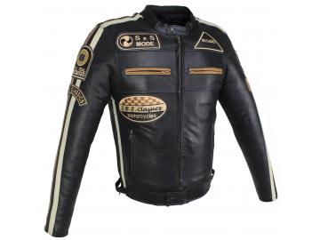 Lederjacke Motorrad Jacke Biker Jacke Highway 11 Schwarz