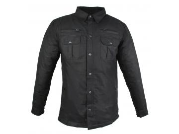 Flanell-Holzfäller Hemd Motorrad Hemd KEV ARAMID Shirt Lumber Biker Hemd Schwarz