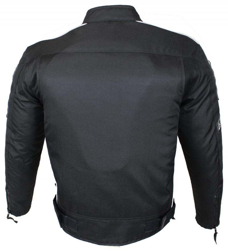 Motorrad Highway Textil Biker Jacke Schwarz Weiß