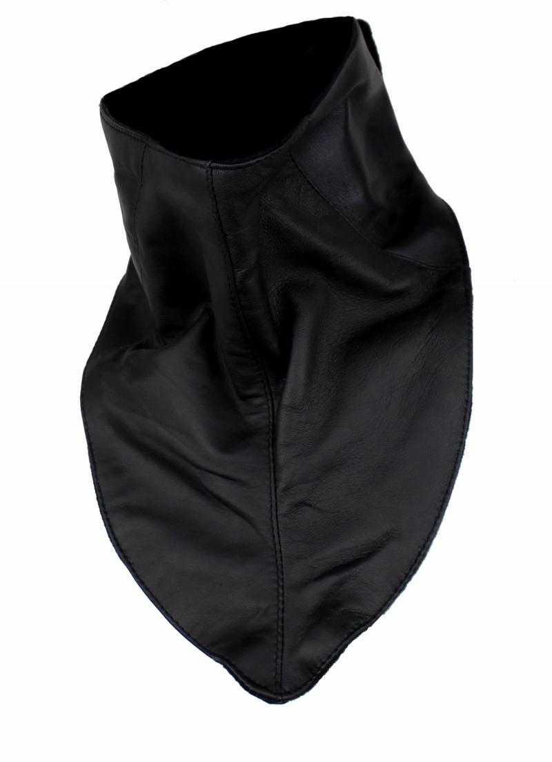 Leder Halstuch Motorrad Biker Chopper Fleecefutter Halswärmer Schal Dreieckstuch
