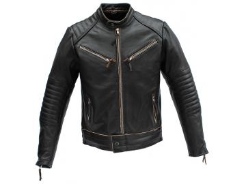 Lederjacke Motorrad Jacke Biker Jacke Vintage Schwarz