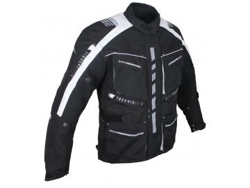 Herren Motorradjacke Textil Jacke Bikerjacke Polyester Sport Touring Jacke Protektoren Schwarz Weiß