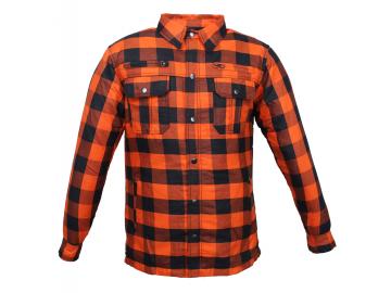 Flanell-Holzfäller Hemd Motorrad Hemd KEV ARAMID Shirt Lumber Biker Hemd Orange