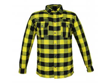 Flanell-Holzfäller Hemd Motorrad Hemd KEV ARAMID Shirt Lumber Biker Hemd Gelb