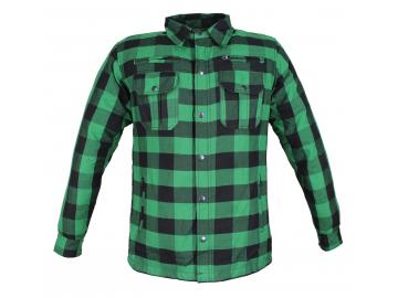 Flanell-Holzfäller Hemd Motorrad Hemd KEV ARAMID Shirt Lumber Biker Hemd Grün