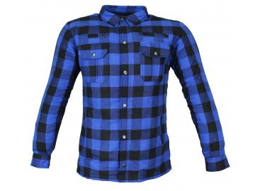 Flanell-Holzfäller Hemd Motorrad Hemd KEV ARAMID Shirt Lumber Biker Hemd Blau