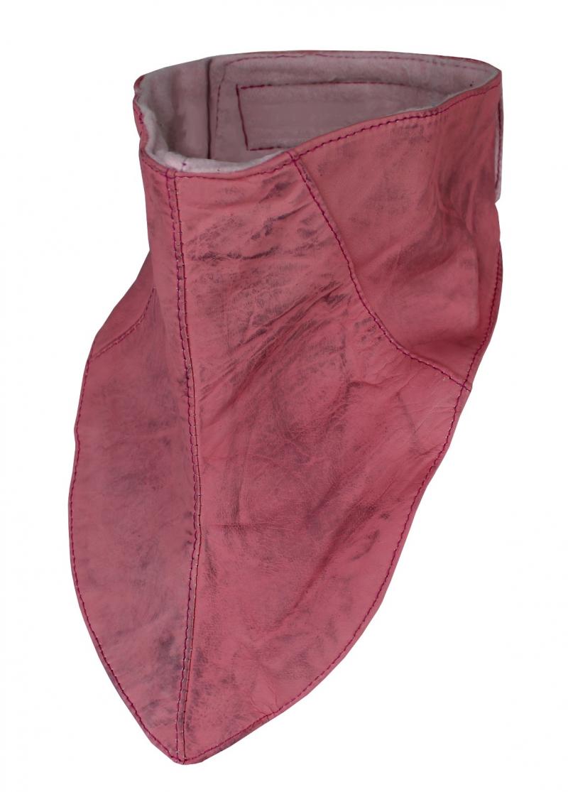 Leder Halstuch Motorrad Biker Chopper Fleecefutter Halswärmer Schal Dreieckstuch Rosa