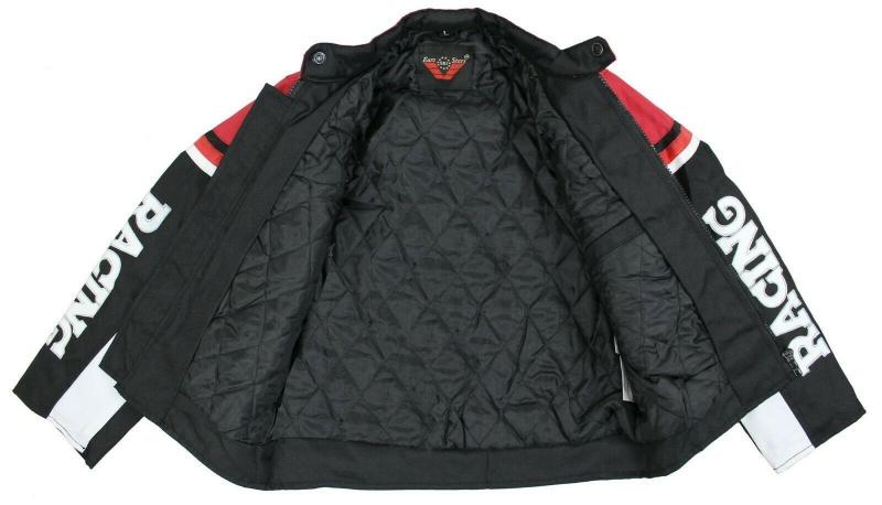 Kinder Motorrad Freizeit Biker Textil Jacke Rot/Schwarz