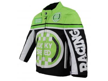 Kinder Motorrad Freizeit Biker Textil Jacke Grün