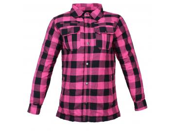 Alpha Speeds® Flanell-Holzfäller Hemd Motorrad Hemd KEV ARAMID Shirt Lumber Biker Hemd Rosa