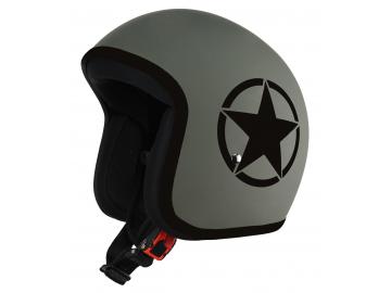 ALPHA SPEEDS ATELIER — Classic Retro Star  | Jet Helm Matt Olive Grün