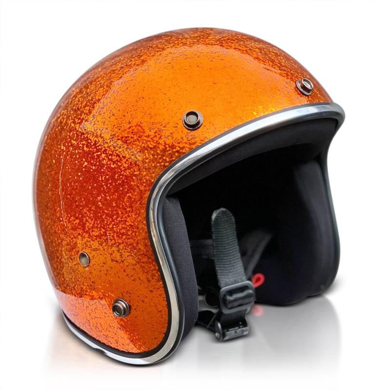 ALPHA SPEEDS ATELIER — Flake Onyx | Jet Helm Metal-Flake Orange