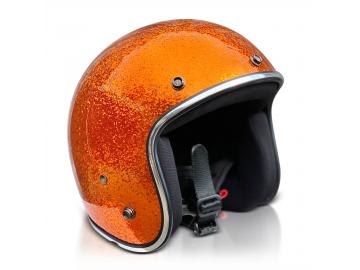ALPHA SPEEDS ATELIER — Flake Onyx | Jet Helm Metal-Flake Orange