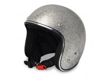 ALPHA SPEEDS ATELIER — Flake Onyx | Jet Helm Metal-Flake Silber