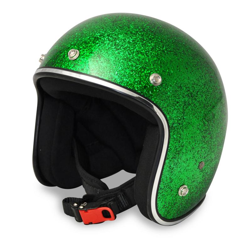 ALPHA SPEEDS ATELIER — Flake Onyx | Jet Helm Metal-Flake Grün