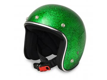 ALPHA SPEEDS ATELIER — Flake Onyx | Jet Helm Metal-Flake Grün